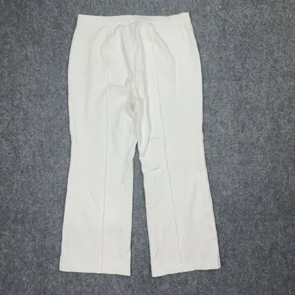 Lafayette Pants Womens Size S Off White Ponte Pull On Crop - Picture 2 of 9